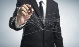Businessman working with globalization marketing concept